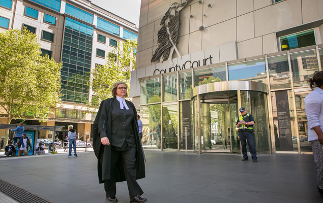 Viv Waller outside County Court