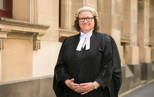 Dr Vivian Waller outside the Supreme Court of Victoria